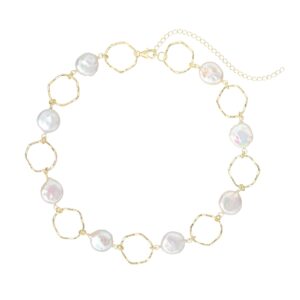 שרשרת מעטינים בשילוב פנינים טבעיות